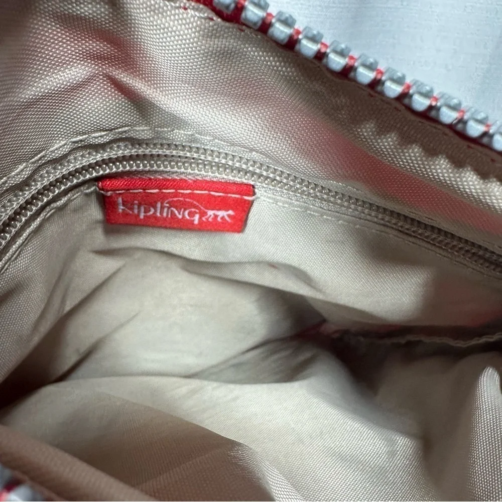 Kipling Red Crossbody Bag Small Double Outside Pockets Jaxton Gorilla Charm